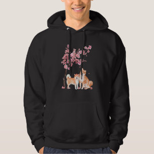 Japanese Shiba Inu Cherry Blossom Flower Sakura Tr Hoodie