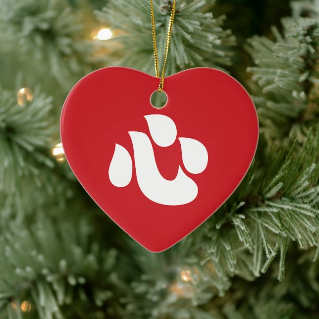 Japanese Shin Kanji Kokoro Heart 心 Ceramic Ornament (Tree)