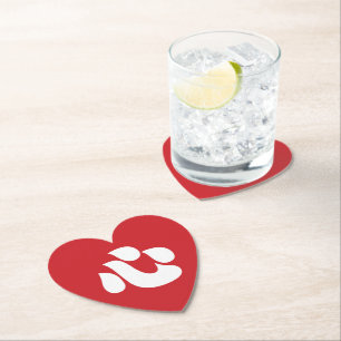 Japanese Shin Kanji Kokoro Heart 心 Paper Coaster