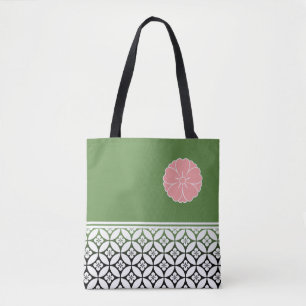 Japanese Shippou and Sakura Crest Tote Bag