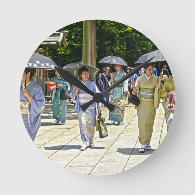 Japanese Shrine Festival Round Clock (Front)