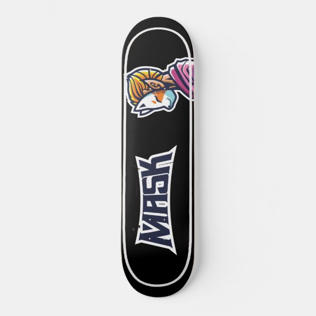 Japanese Skateboard, Black Japanese Skateboard. Skateboard (Front)