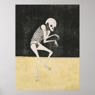 Japanese Skeleton Ukiyo-e Dark Art Print