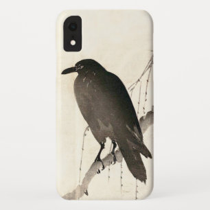Japanese sketch of a raven iPhone XR case