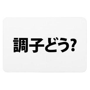 Japanese Slang What's Up 調子どう? Choushi Dou Magnet