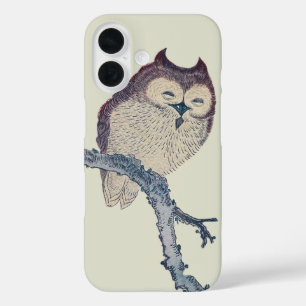 Japanese Sleeping Owl Night Artwork iPhone 16 Case