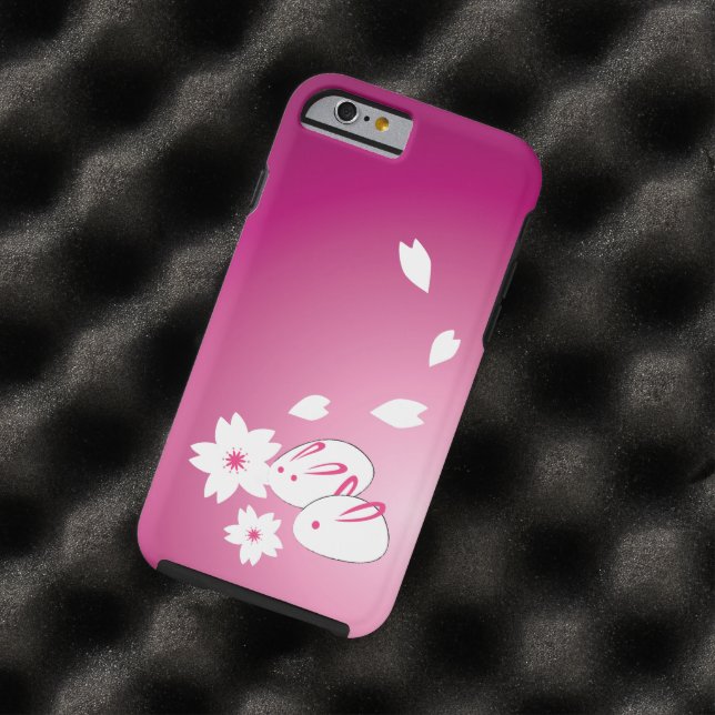 Japanese Snow Rabbits and Sakura Case-Mate iPhone Case (In Situ)