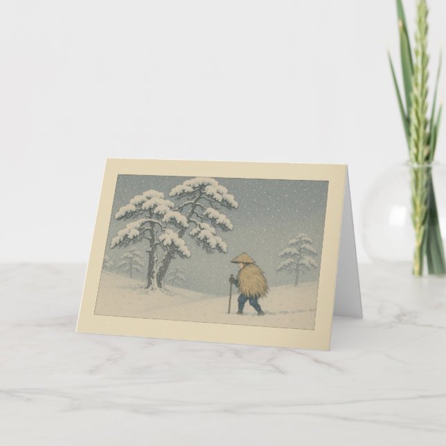 Japanese Snow Scene - Christmas Card (Front)