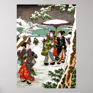 Japanese Snowscape Poster