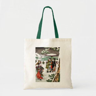 Japanese Snowscape Tote Bag