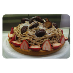 Japanese Spaghetti & Strawberry Cake Magnet