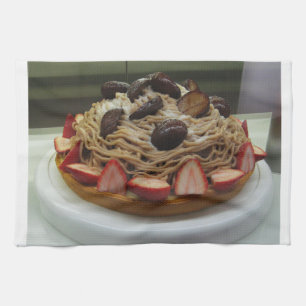 Japanese Spaghetti & Strawberry Cake Tea Towel