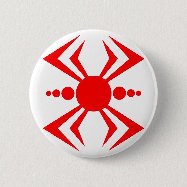 Japanese Spider 6 Cm Round Badge (Front)