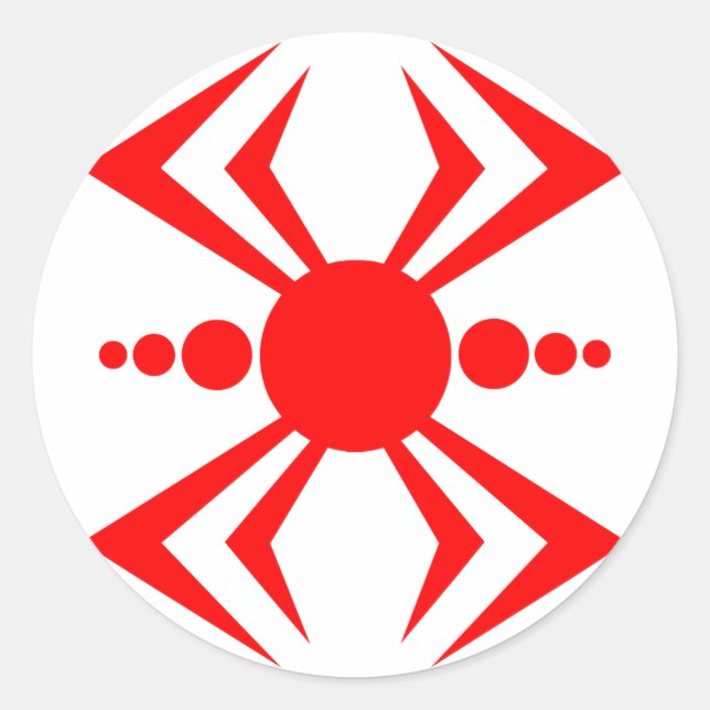 Japanese Spider Classic Round Sticker (Front)