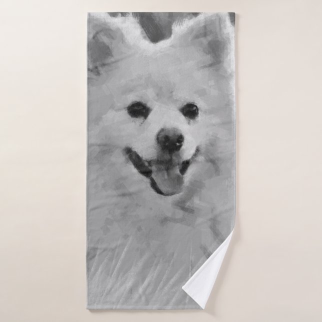 Japanese Spitz Bath Towel (Bath Towel)