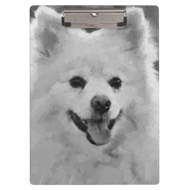 Japanese Spitz Clipboard (Front)