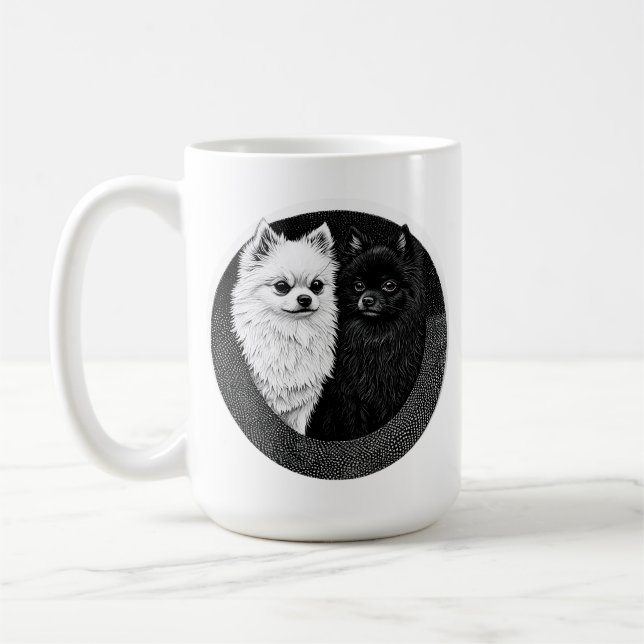 Japanese spitz dog coffee mug (Left)