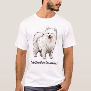 Japanese Spitz Dog Create Your Own Custom Text T-Shirt
