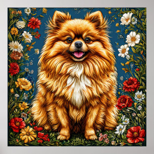 Japanese spitz dogs poster