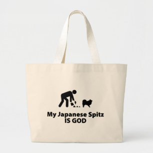 Japanese Spitz Large Tote Bag