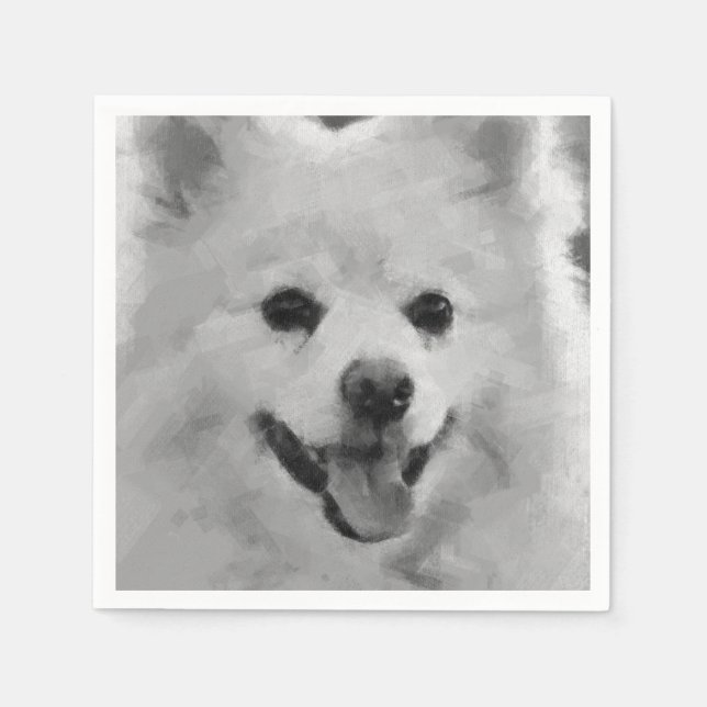 Japanese Spitz Napkin (Front)