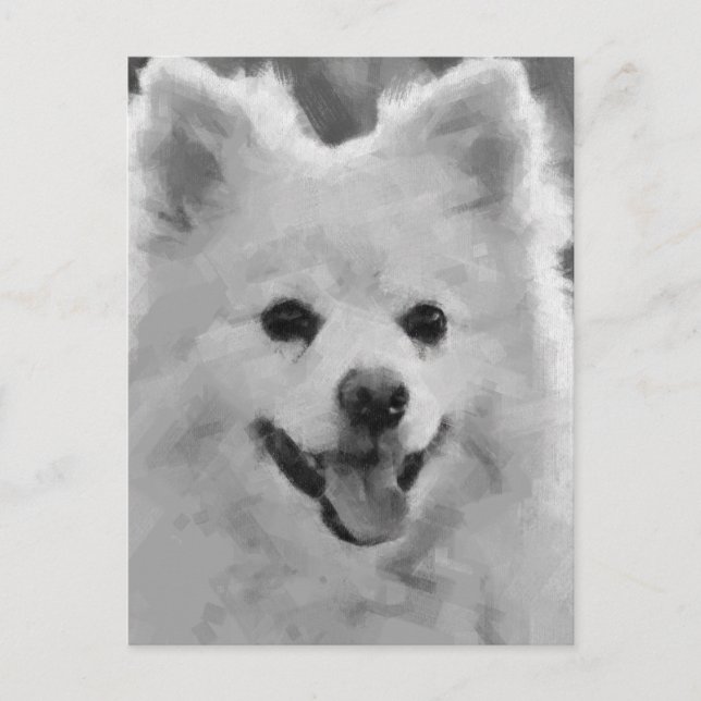 Japanese Spitz Postcard (Front)