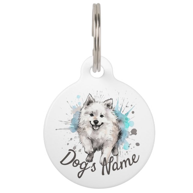 Japanese Spitz puppy Pet Tag (Front)