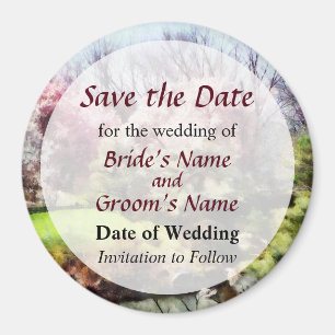 Japanese Spring Save the Date Magnet
