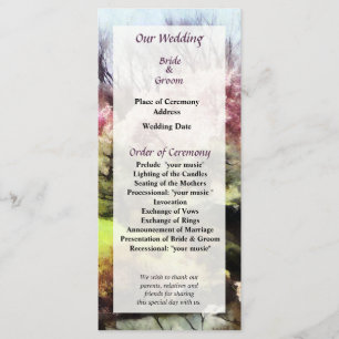 Japanese Spring Wedding Program