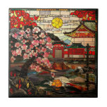 Japanese Stained Glass Art Ceramic Tile<br><div class="desc">japanese stained glass art ceramic tile</div>