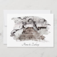 *~* Japanese Stairs Art + RSVP QR AR27 Wedding