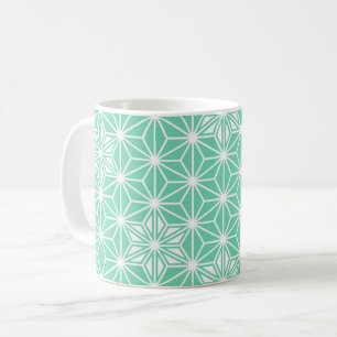 Japanese Star pattern - light aqua Coffee Mug
