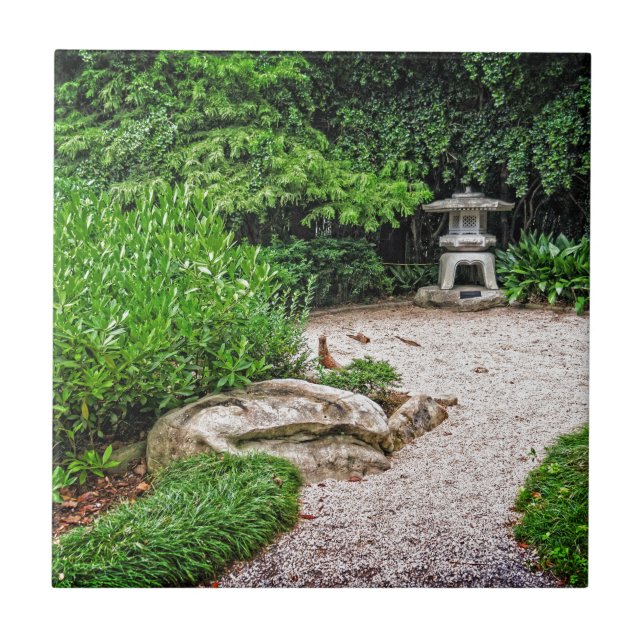 Japanese Stone Lantern Ceramic Tile (Front)