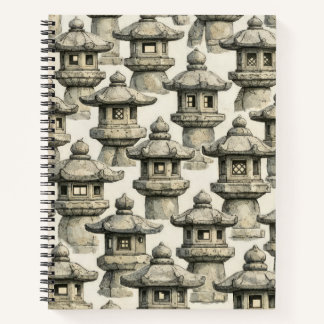 Japanese Stone Lantern Garden Notebook