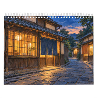 Japanese Storefronts Through the Seasons Calendar