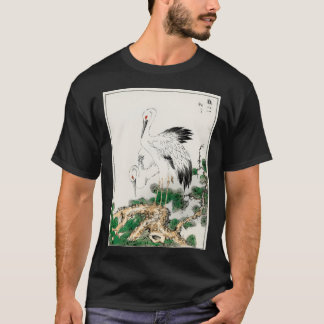 Japanese Stork And Pine Tree Illustration 41572332 T-Shirt