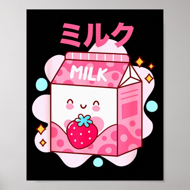 Japanese Strawberry Milk - Nk Strawberry Milk Shak Poster (Front)