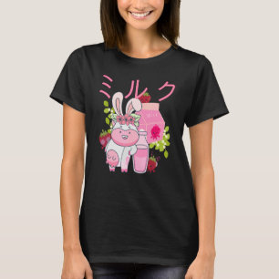 Japanese Strawberry Milk Pop Design T-Shirt