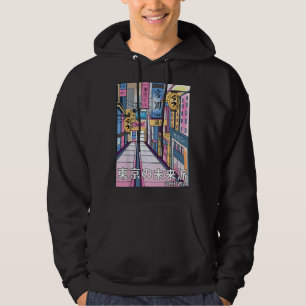 Japanese Street Cyberpunk Tokyo Streetwear Aesthet Hoodie