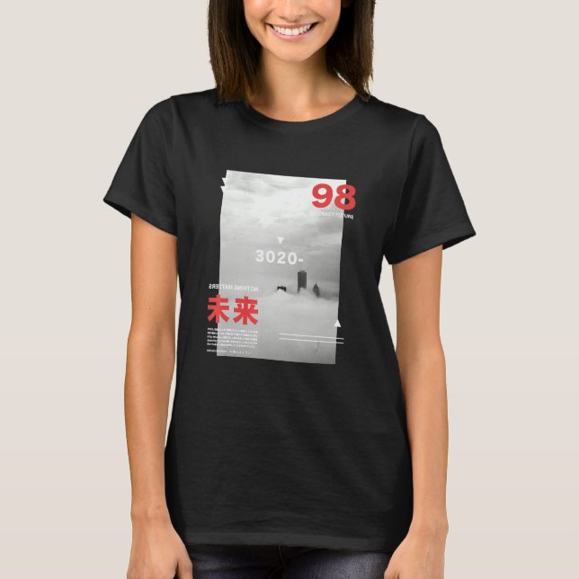 Japanese Street Cyberpunk Tokyo Streetwear Aesthet T-Shirt (Front)