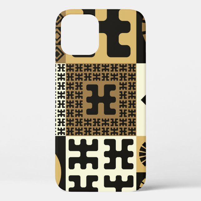 Japanese style, black gold seamless patterns. Case-Mate iPhone case (Back)