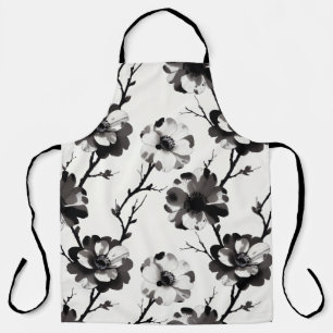 Japanese-style camellias apron