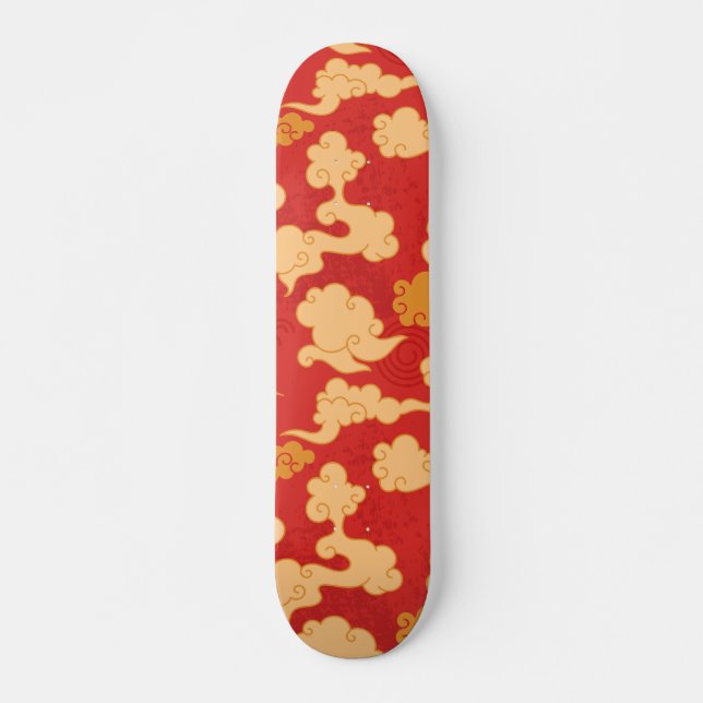 Japanese style clouds skateboard (Front)