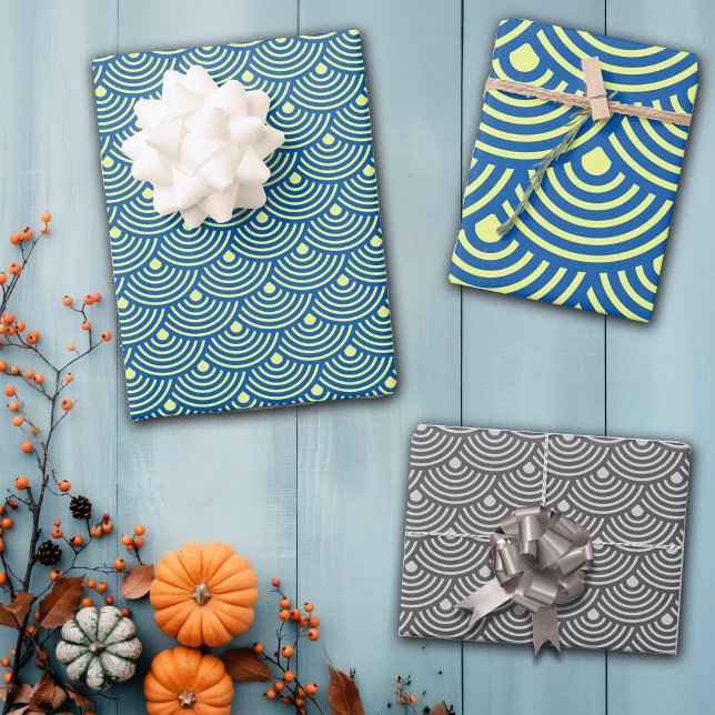 Japanese Style Fish Scales Pattern Wrapping Paper Sheet (Creator Uploaded)