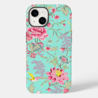 Japanese Style Floral and Bird Pattern