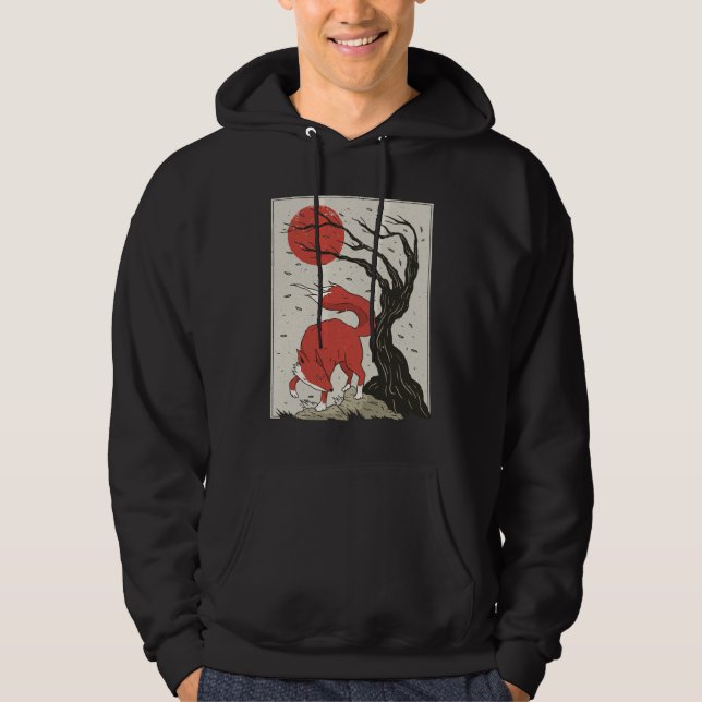 Japanese Style Fox Hoodie (Front)
