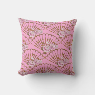 Japanese style fun and roses cushion