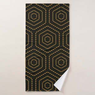 Japanese style golden seamless pattern background  bath towel