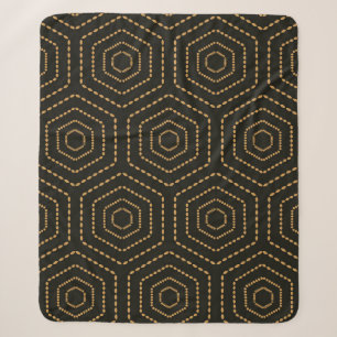 Japanese style golden seamless pattern background sherpa blanket