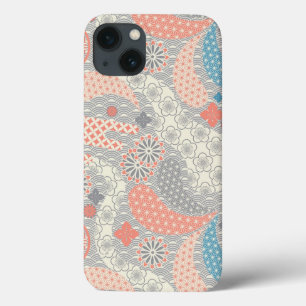 Japanese style pattern. Illustration. iPhone 13 Case